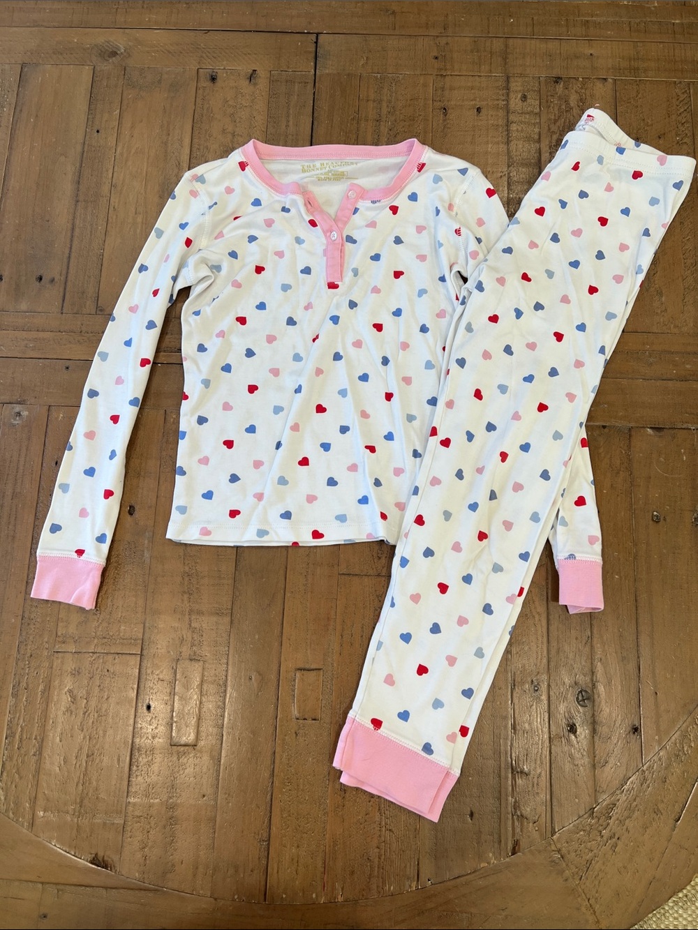 The Beaufort bonnet company heart print two piece pajamas girls 10